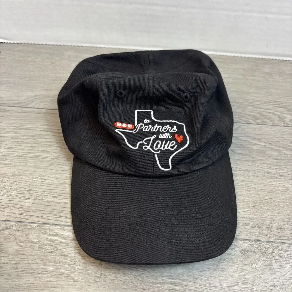 HEB Hat Grocery Store Cap Texas to Partners with Love Black Cotton Adjus…